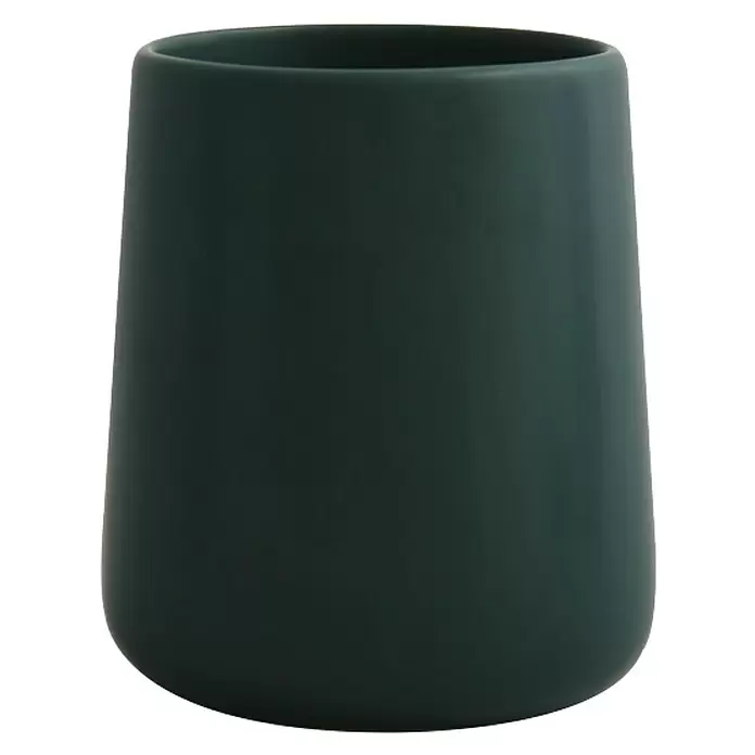 MSV Maonie Vaso de encimera - Cerámica, Verde oscuro - Vista frontal