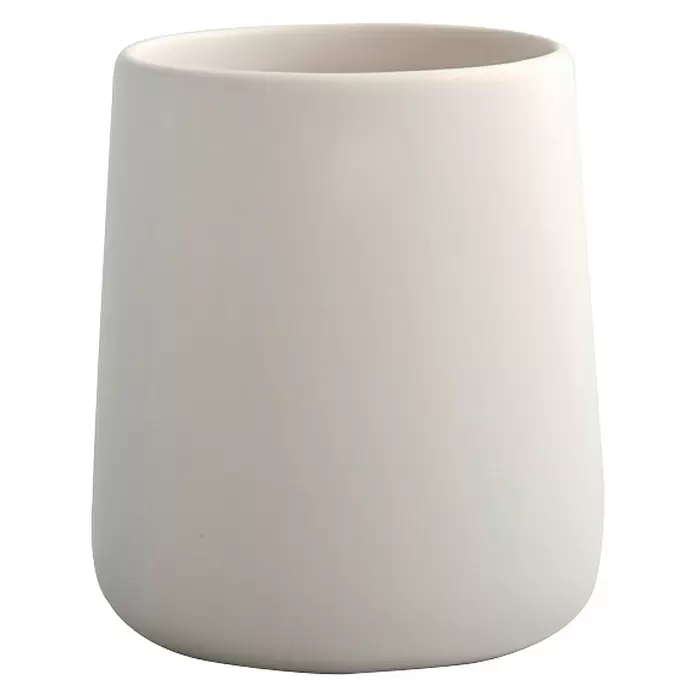 MSV Maonie Vaso de encimera - Cerámica, Blanco - Vista frontal