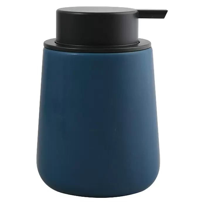 MSV Maonie Dispensador de jabón - Cerámica, Azul oscuro - Vista frontal