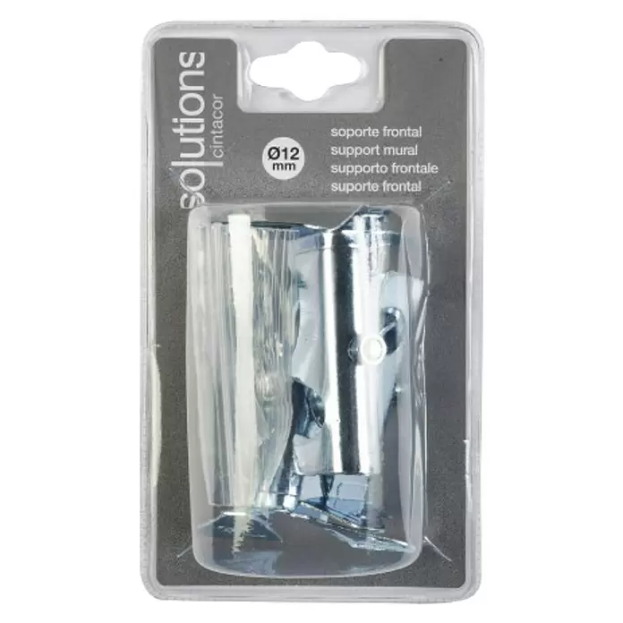 Soporte de pared Solutions - Cromo, L x An x Al: 6 x 6,5 x 4,1 cm, Atornillado - Vista frontal