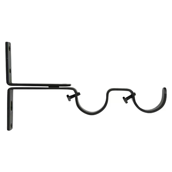 Soporte de pared Ideas 28 - Negro, L x An x Al: 17,4 x 1,8 x 10 cm, Atornillado - Vista de perfil derecho