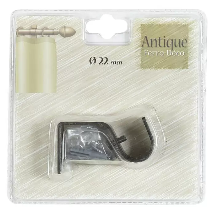 Soporte de techo Antique - Negro, L x An x Al: 7,7 x 2,5 x 4 cm, Atornillado - Vista frontal