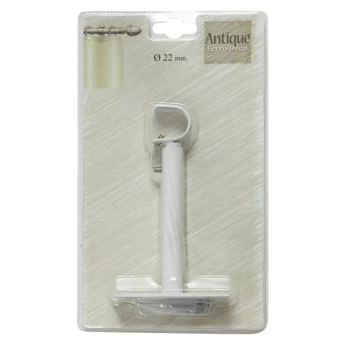Soporte de pared Antique - Blanco, L x An x Al: 14,8 x 3,4 x 9 cm, Atornillado - Vista frontal