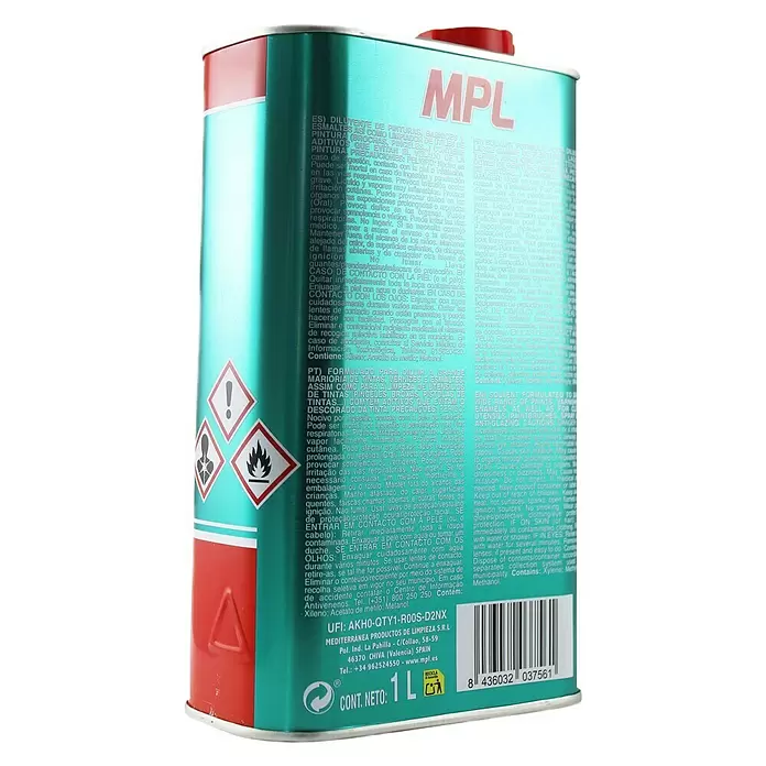 MPL Disolvente líquido Universal Premium - 1 l - Vista angular