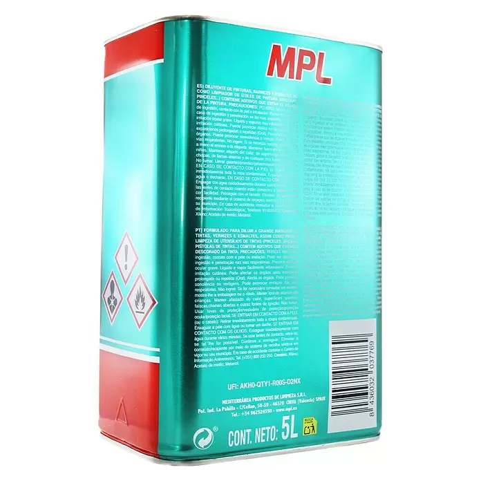 MPL Disolvente líquido Universal Premium - 5 l - Vista angular