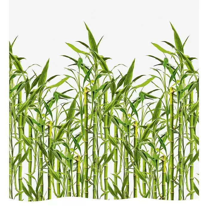 Diaqua Textil-Duschvorhang Bamboo - 180 x 200 cm, Grün/ Weiß - Vorderansicht
