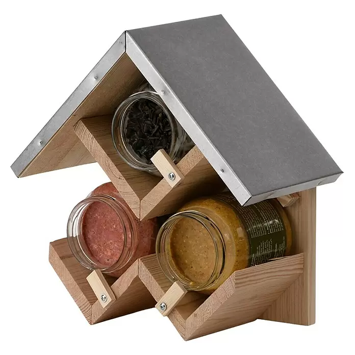 Esschert Design Kućica za hranjenje ptica Best for Birds - D x Š x V: 13,3 x 24,3 x 24,7 cm - Dijagonalni pogled