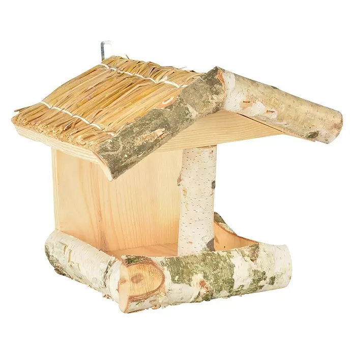 Esschert Design Drvena kućica za hranjenje ptica Best for Birds - D x Š x V: 25,8 x 27,6 x 24,5 cm - Dijagonalni pogled