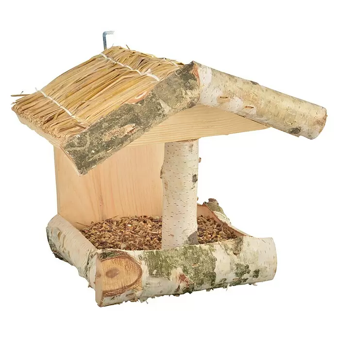 Esschert Design Drvena kućica za hranjenje ptica Best for Birds - D x Š x V: 25,8 x 27,6 x 24,5 cm - Dijagonalni pogled
