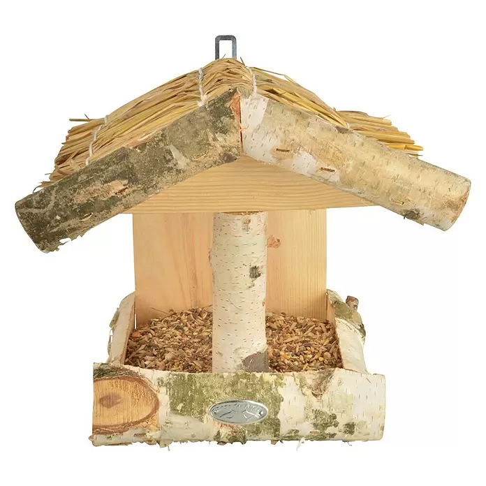 Esschert Design Drvena kućica za hranjenje ptica Best for Birds - D x Š x V: 25,8 x 27,6 x 24,5 cm - Pogled sprijeda