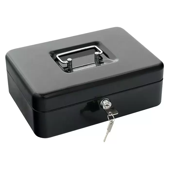 Rottner Kutija za novac T06054 - D x Š x V: 185 x 250 x 90 mm, Crne boje - Dijagonalni pogled
