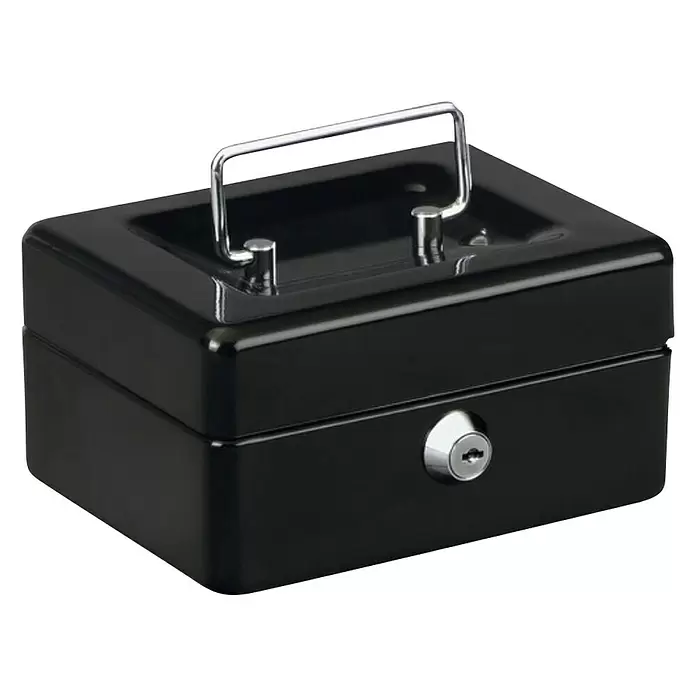 Rottner Kutija za novac TO6052 - D x Š x V: 130 x 150 x 85 mm, Crne boje - Dijagonalni pogled