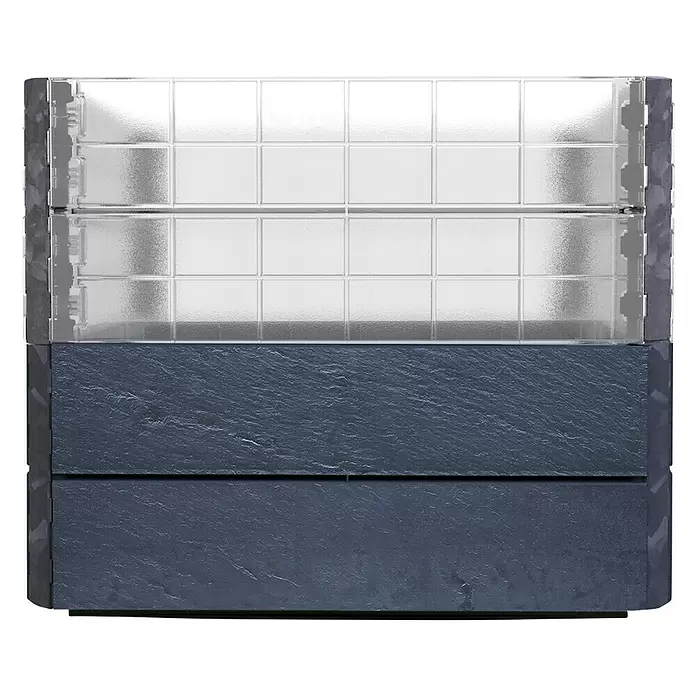 Garantia Hochbeet Ergo Quadro Turbo S Stone - Set - 60 x 60 x 50 cm, Kunststoff - Vorderansicht