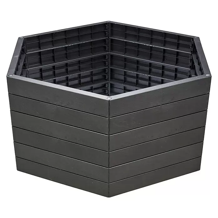 Garantia Hochbeet Ergo XL Stone Set - Ø x H: 145 x 75 cm, Kunststoff - Diagonale Ansicht