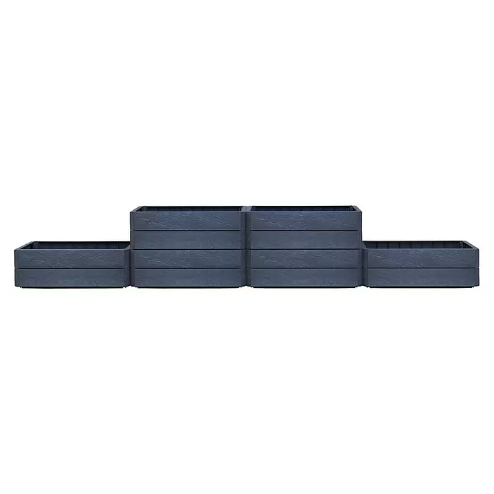 Garantia Hochbeet Ergo Vario 2 Stone - Set - 180 x 80 x 75 cm, Kunststoff - Vorderansicht