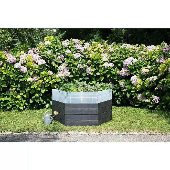 Garantia Hochbeet Ergo Turbo XL Wood Set - Ø x H: 145 x 75 cm, Kunststoff - Stimmungsaufnahme