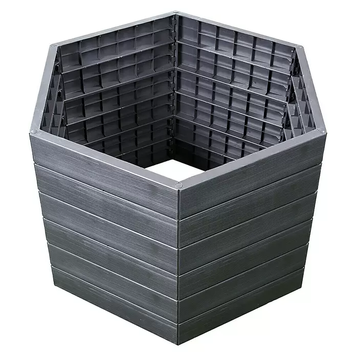 Garantia Hochbeet Ergo L Wood - Ø x H: 110 x 75 cm, Kunststoff - Diagonale Ansicht