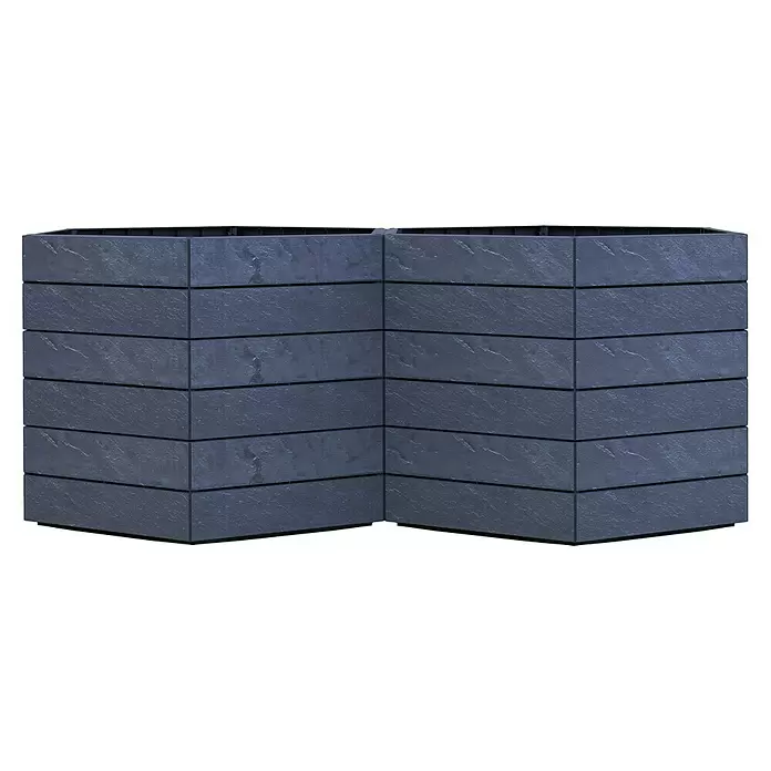 Garantia Hochbeet Ergo Vario 1 Stone - 190 x 190 x 75 cm, Kunststoff - Vorderansicht