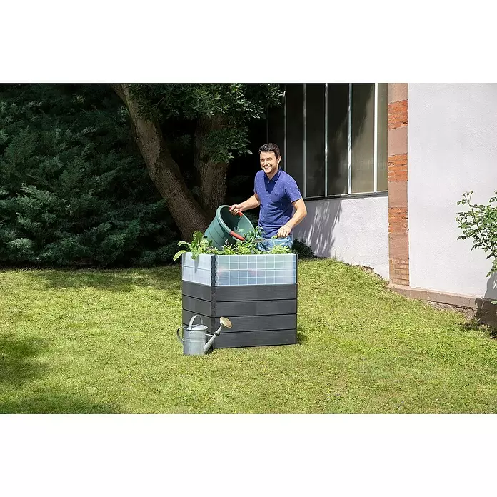 Garantia Hochbeet Ergo Quadro Turbo L Wood - Set - 80 x 80 x 75 cm, Kunststoff - Anwendungsbeispiel