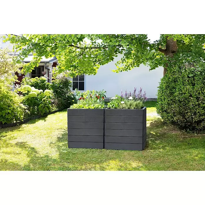 Garantia Hochbeet Ergo Vario 2 Stone - Set - 180 x 80 x 75 cm, Kunststoff - Stimmungsaufnahme