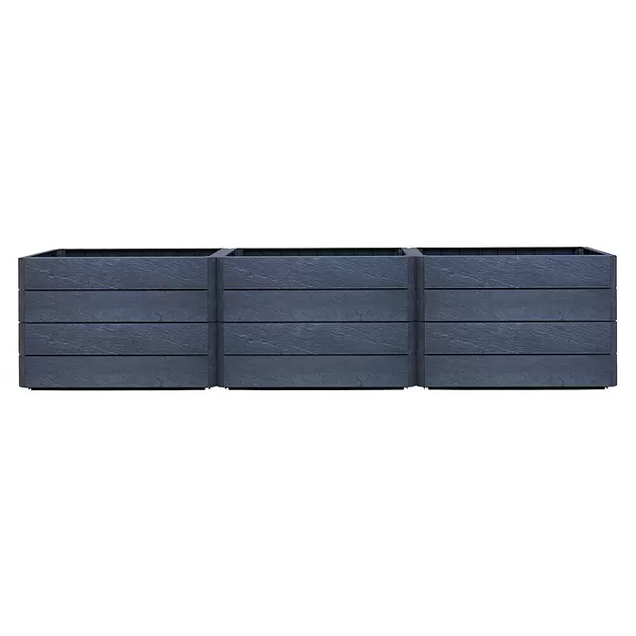 Garantia Hochbeet Ergo Vario 2 Stone - Set - 180 x 80 x 75 cm, Kunststoff - Vorderansicht