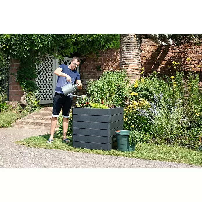 Garantia Hochbeet Ergo Quadro L Stone - Set - 80 x 80 x 75 cm, Kunststoff - Anwendungsbeispiel