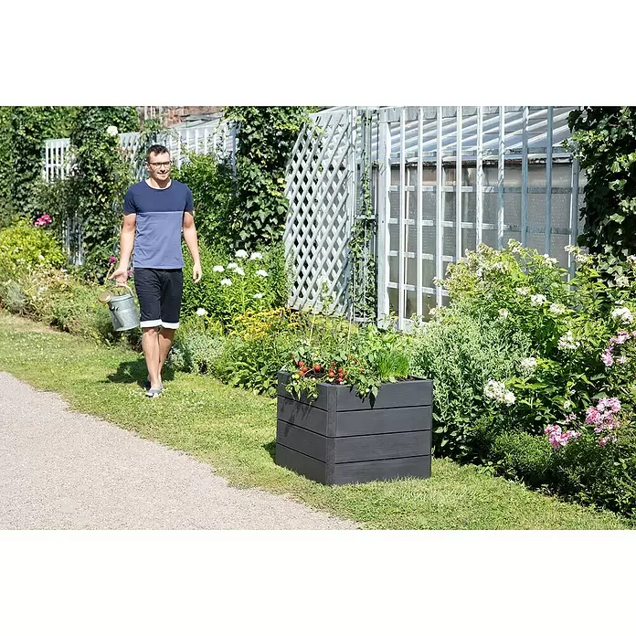 Garantia Hochbeet  Ergo Quadro S Wood - Set - 60 x 60 x 50 cm, Kunststoff - Anwendungsbeispiel