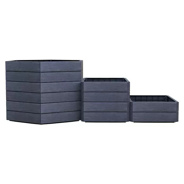 Garantia Hochbeet Ergo Vario 3 Wood Set - 175 x 110 x 75 cm, Kunststoff - Vorderansicht