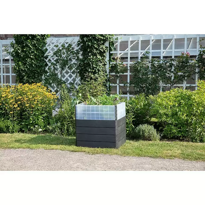 Garantia Hochbeet Ergo Quadro Turbo M Wood - Set - 60 x 80 x 75 cm, Kunststoff - Stimmungsaufnahme