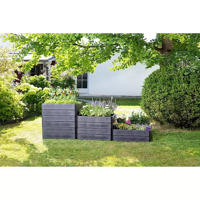 Garantia Hochbeet Ergo Vario 2 Wood - Set - 80 x 180 x 75 cm, Kunststoff - Stimmungsaufnahme