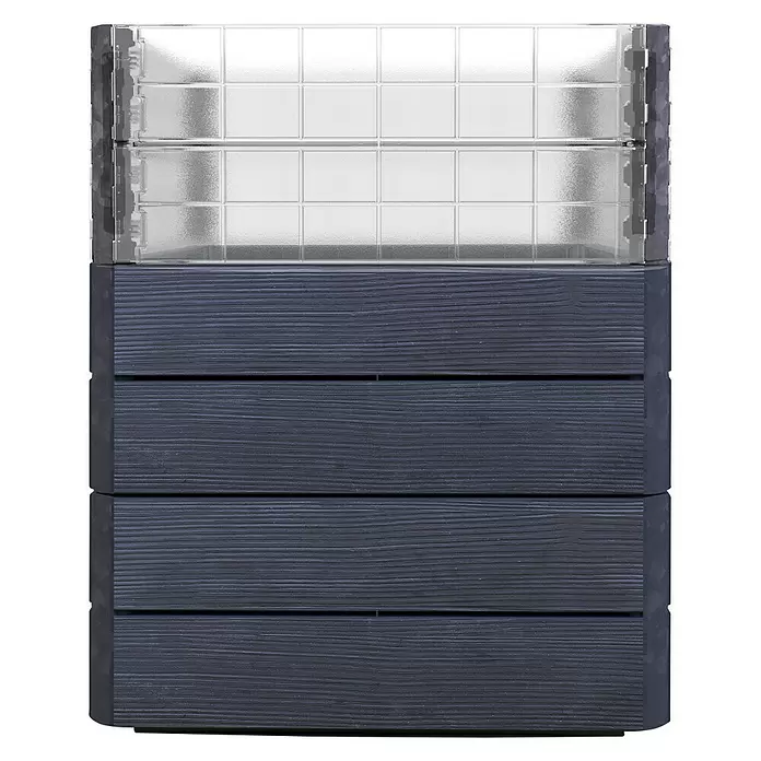Garantia Hochbeet Ergo Quadro Turbo M Wood - Set - 60 x 80 x 75 cm, Kunststoff - Vorderansicht