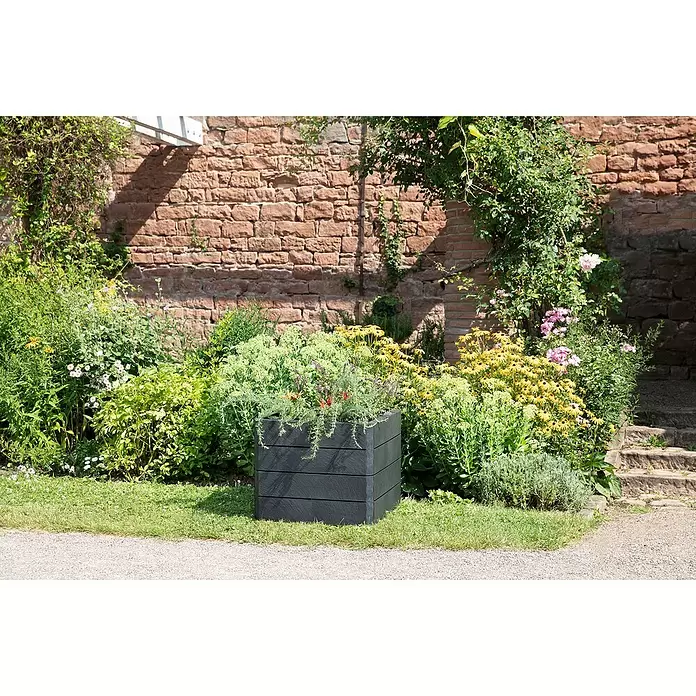Garantia Hochbeet Ergo Quadro S Stone - Set - 60 x 60 x 50 cm, Kunststoff - Stimmungsaufnahme