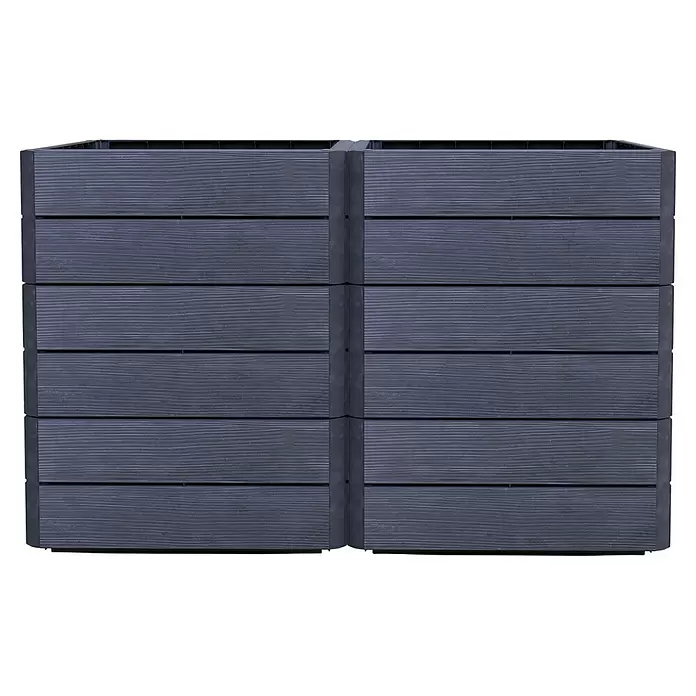 Garantia Hochbeet Ergo Vario 2 Wood - Set - 80 x 180 x 75 cm, Kunststoff - Vorderansicht