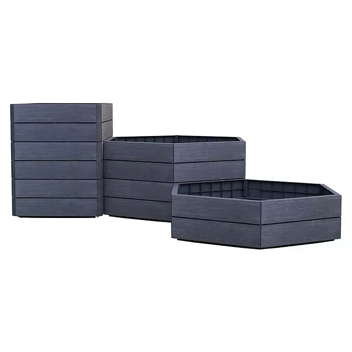 Garantia Hochbeet Ergo Vario 3 Wood Set - 175 x 110 x 75 cm, Kunststoff - Vorderansicht