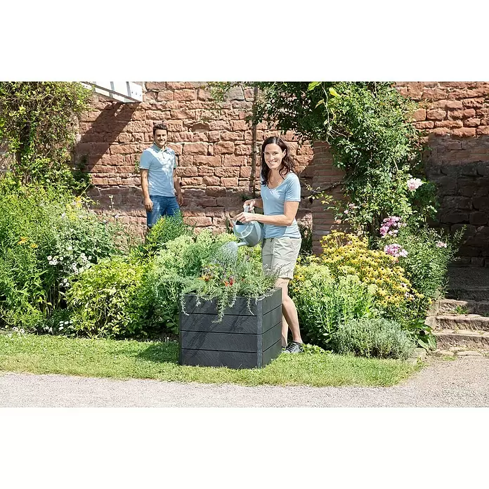 Garantia Hochbeet Ergo Quadro S Stone - Set - 60 x 60 x 50 cm, Kunststoff - Anwendungsbeispiel