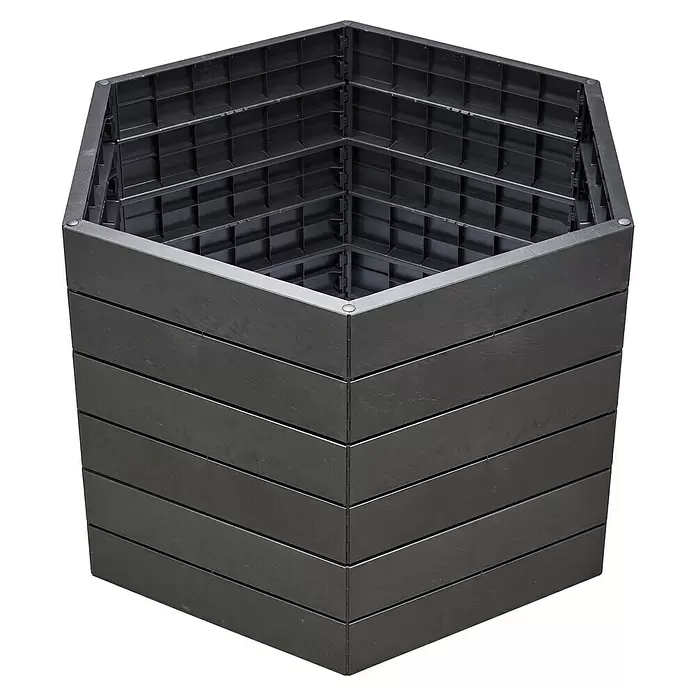 Garantia Hochbeet Ergo L Stone - Ø x H: 110 x 75 cm, Kunststoff - Diagonale Ansicht