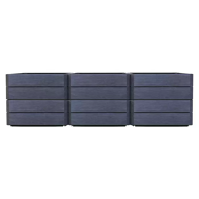 Garantia Hochbeet Ergo Vario 2 Wood - Set - 80 x 180 x 75 cm, Kunststoff - Vorderansicht