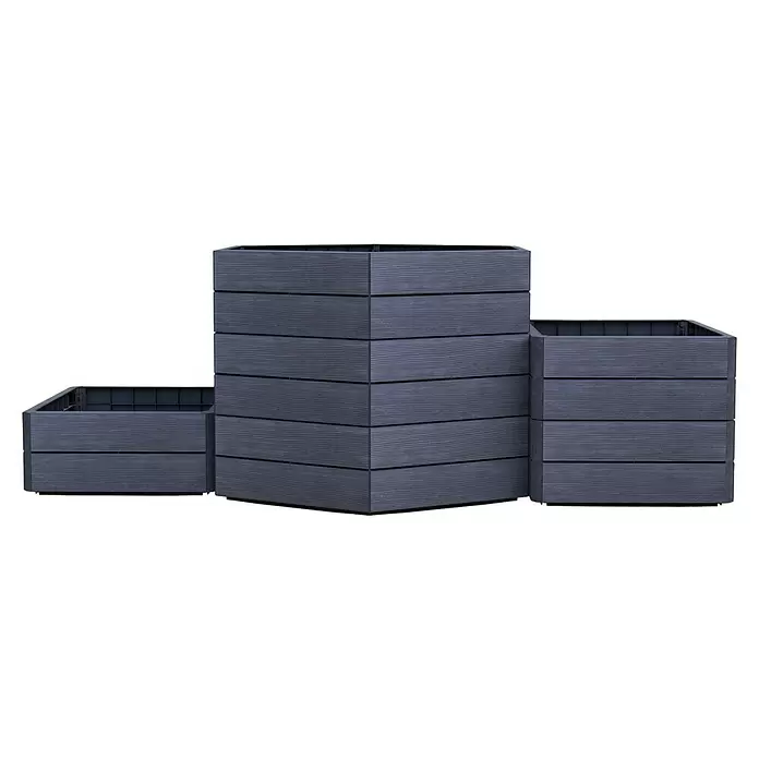 Garantia Hochbeet Ergo Vario 3 Wood Set - 175 x 110 x 75 cm, Kunststoff - Vorderansicht