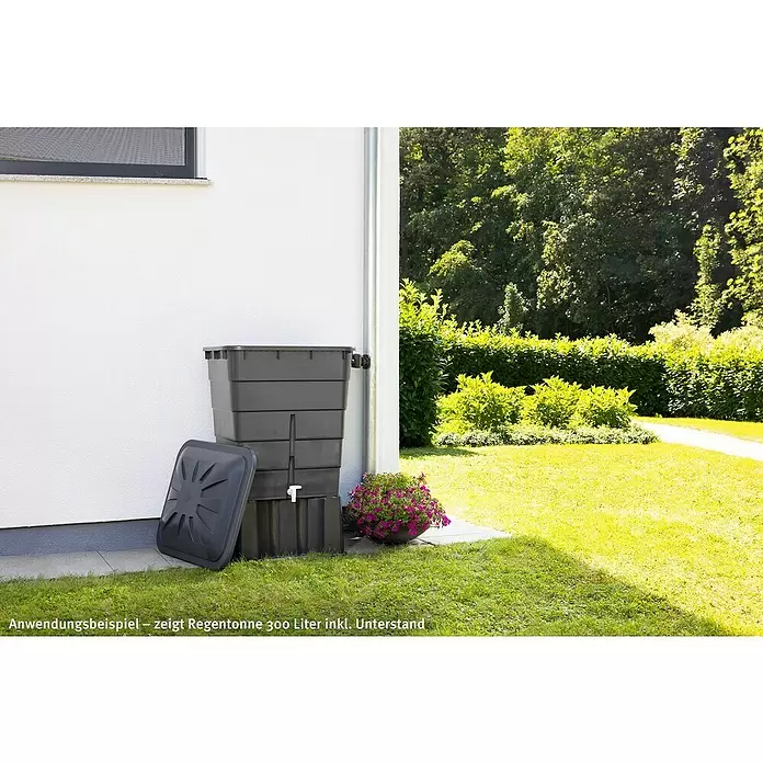 Garantia Basic Line Regentonnensockel - Graphite grey - Anwendungsbeispiel