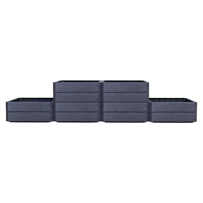 Garantia Hochbeet Ergo Vario 2 Wood - Set - 80 x 180 x 75 cm, Kunststoff - Vorderansicht