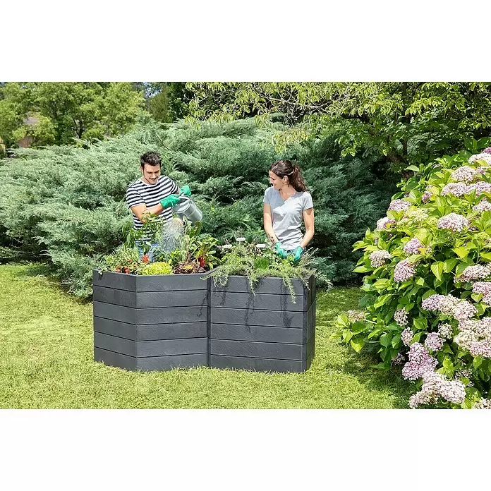 Garantia Hochbeet Ergo Vario 3 Stone Set - 175 x 110 x 75 cm, Kunststoff - Anwendungsbeispiel