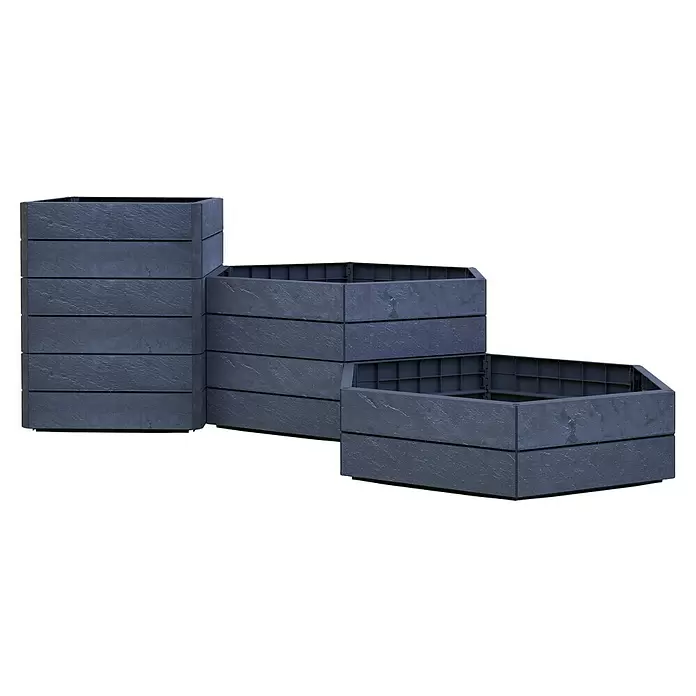 Garantia Hochbeet Ergo Vario 3 Stone Set - 175 x 110 x 75 cm, Kunststoff - Vorderansicht