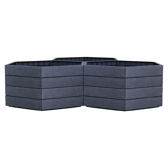 Garantia Hochbeet Ergo Vario 1 Wood - 190 x 190 x 75 cm, Kunststoff - Vorderansicht