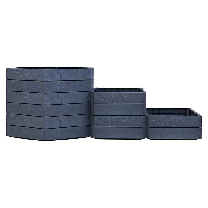 Garantia Hochbeet Ergo Vario 3 Stone Set - 175 x 110 x 75 cm, Kunststoff - Vorderansicht