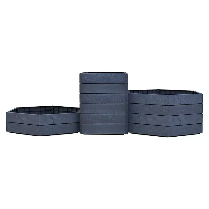 Garantia Hochbeet Ergo Vario 3 Stone Set - 175 x 110 x 75 cm, Kunststoff - Vorderansicht