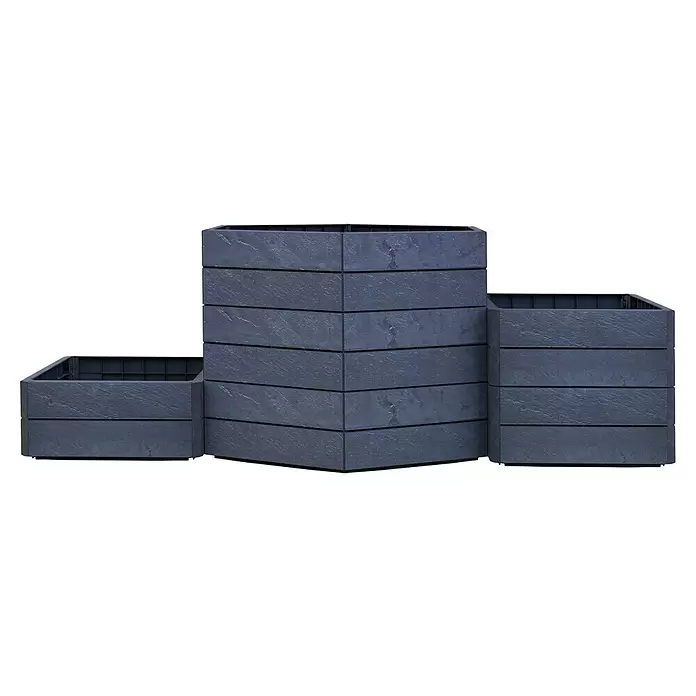 Garantia Hochbeet Ergo Vario 3 Stone Set - 175 x 110 x 75 cm, Kunststoff - Vorderansicht