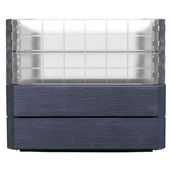 Garantia Hochbeet Ergo Quadro Turbo S Wood - Set - 60 x 60 x 50 cm, Kunststoff - Vorderansicht