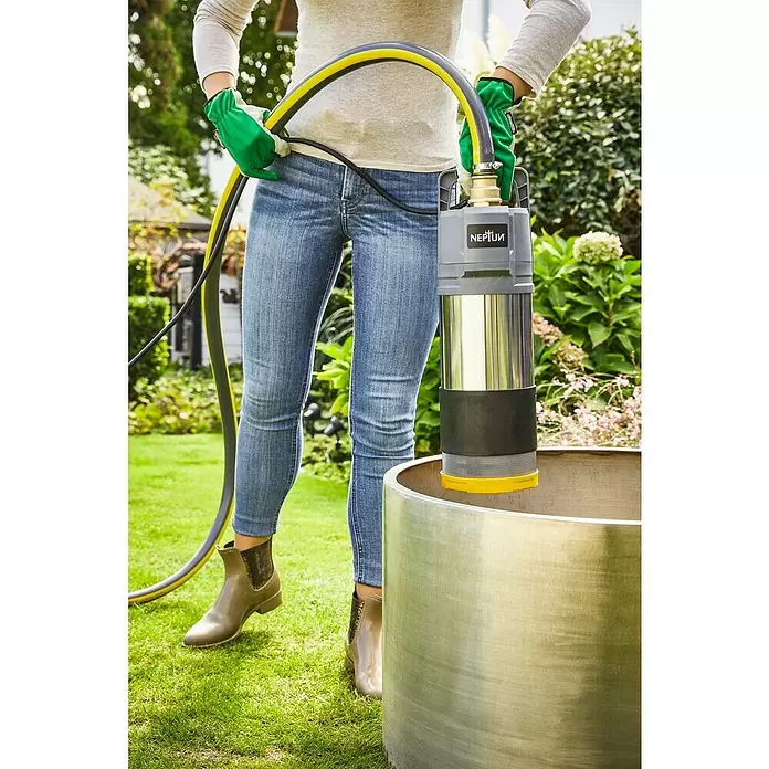 Neptun Drucktauchpumpe NTP-E 110 AUTOMATIC - 1.100 W, Max. Fördermenge: 6.000 l/h - Anwendungsbeispiel