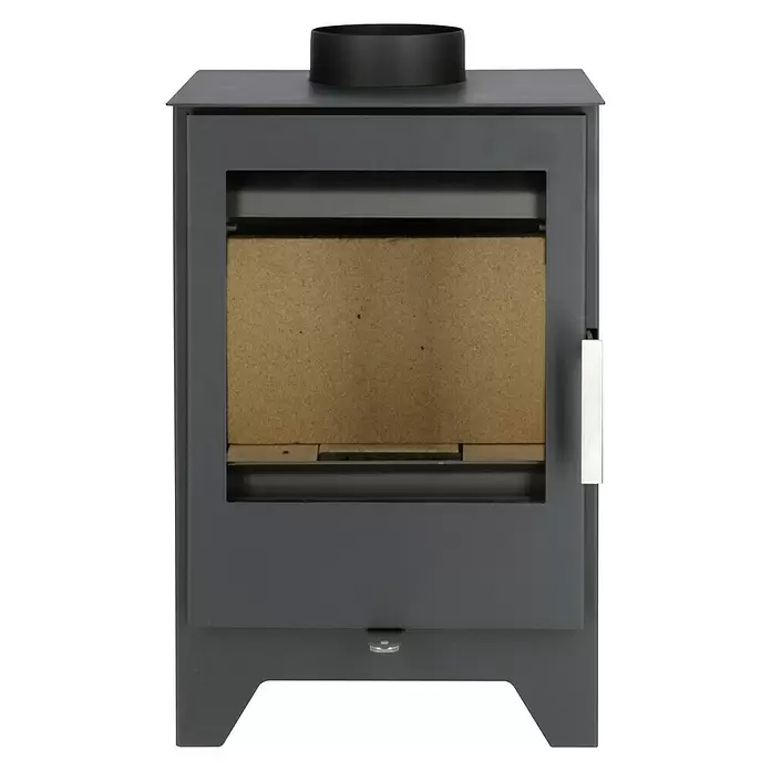 Livin'flame Houtkachel Otta - 5 kW, Verwarmingscapaciteit: 60 m³, Bekleding: Staal, Zwart - Vooraanzicht