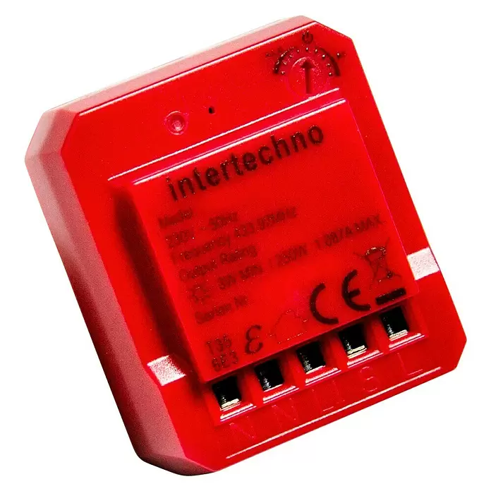 Intertechno Funk-Einbaudimmer ITD-250 - Max. Leistung: 3-250 W - Diagonale Ansicht